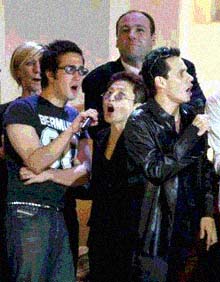Sean Lennon, Yoko Ono, and others from the Lennon Tribute show on TNT