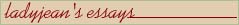 ladyjean's essays